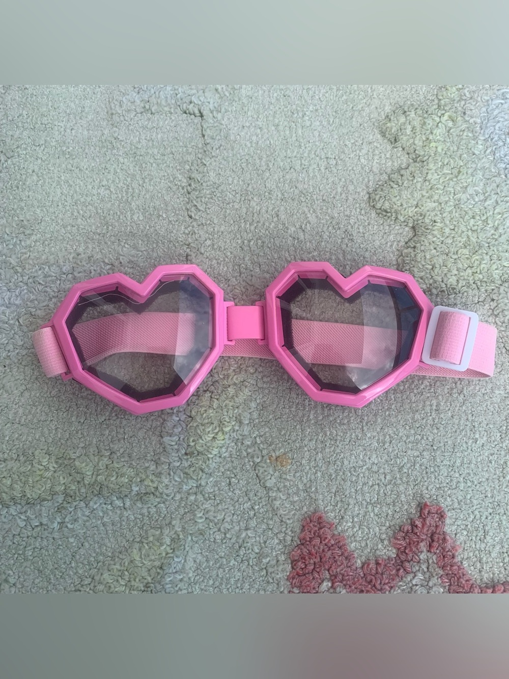Y2K Cyberpunk Pink Heart Rave Goggles